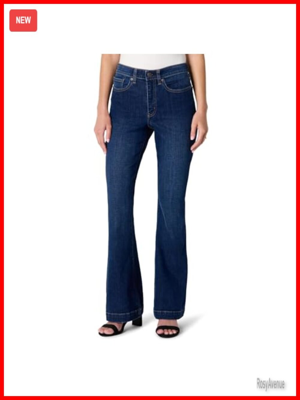 High Rise Flare Jeans High Stretch Flattering Denim